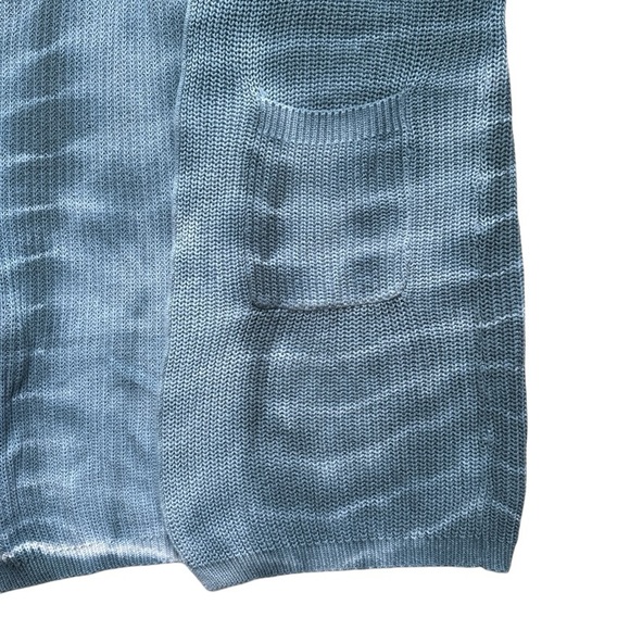 Talulah Blue Tie Dye Long Open Cardigan Pocket Sweater Size Small - Picture 3 of 6